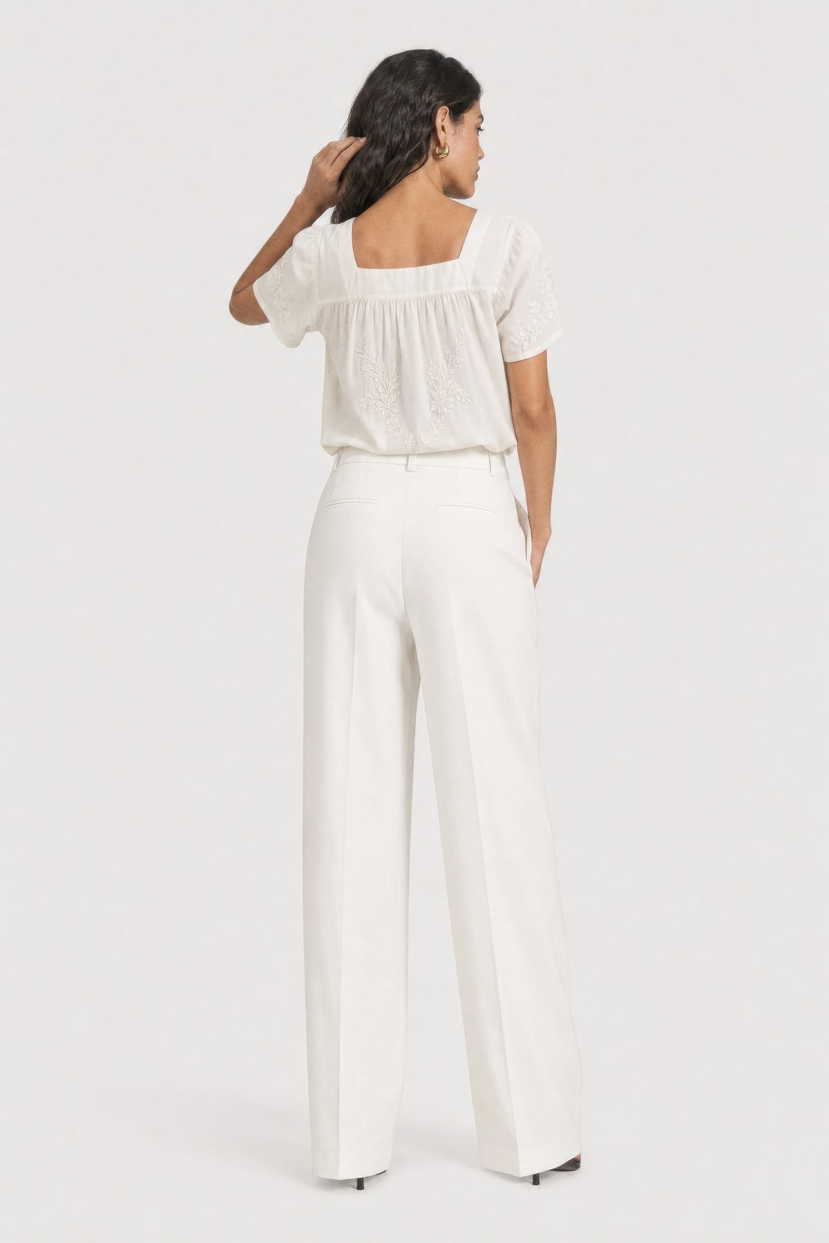 Selene Embroidered Cotton Top