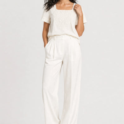 Selene Embroidered Cotton Top