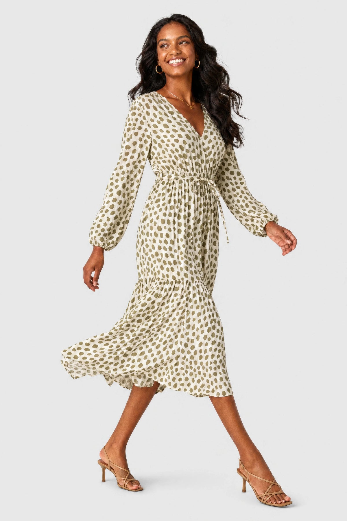 Runa Printed Midi Dress