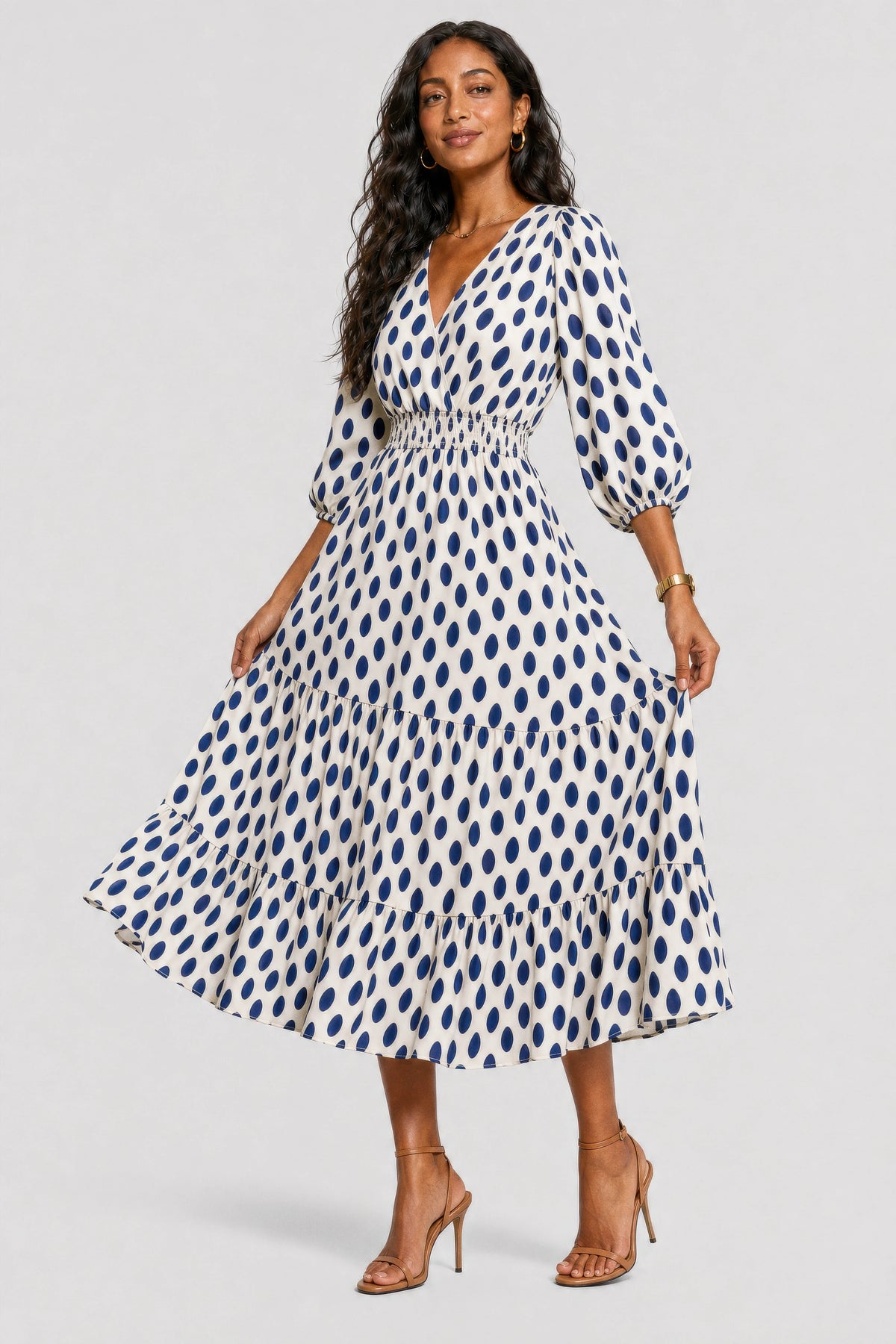 Runa Printed Midi Dress