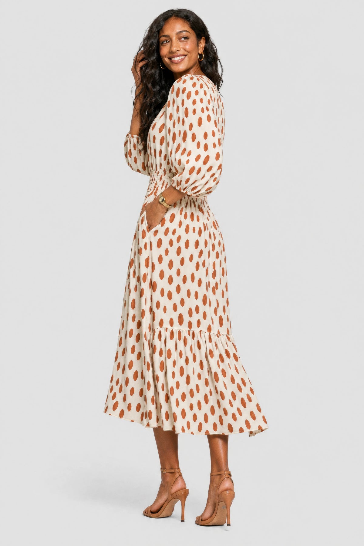 Runa Printed Midi Dress