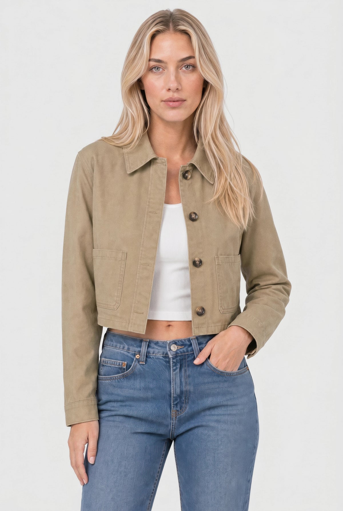 Mira Cropped Casual Jacket