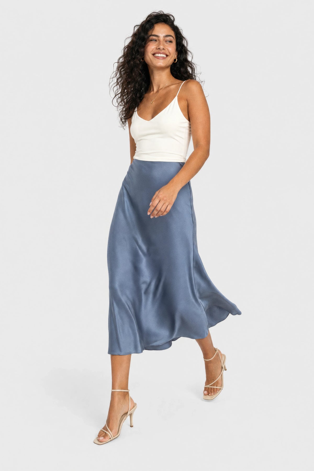 Nola Fluid Satin Skirt
