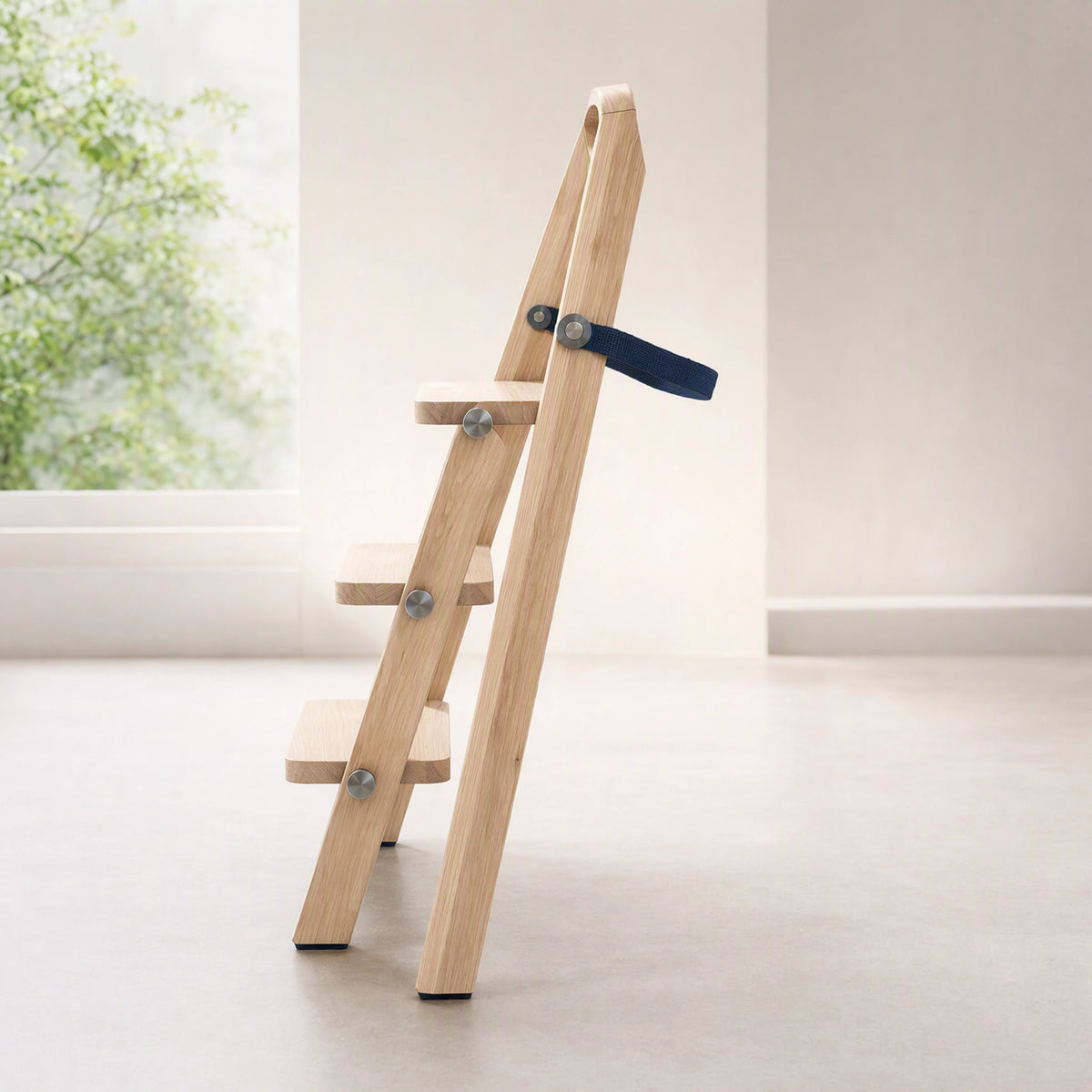 Fold Three-Step Ladder, side view