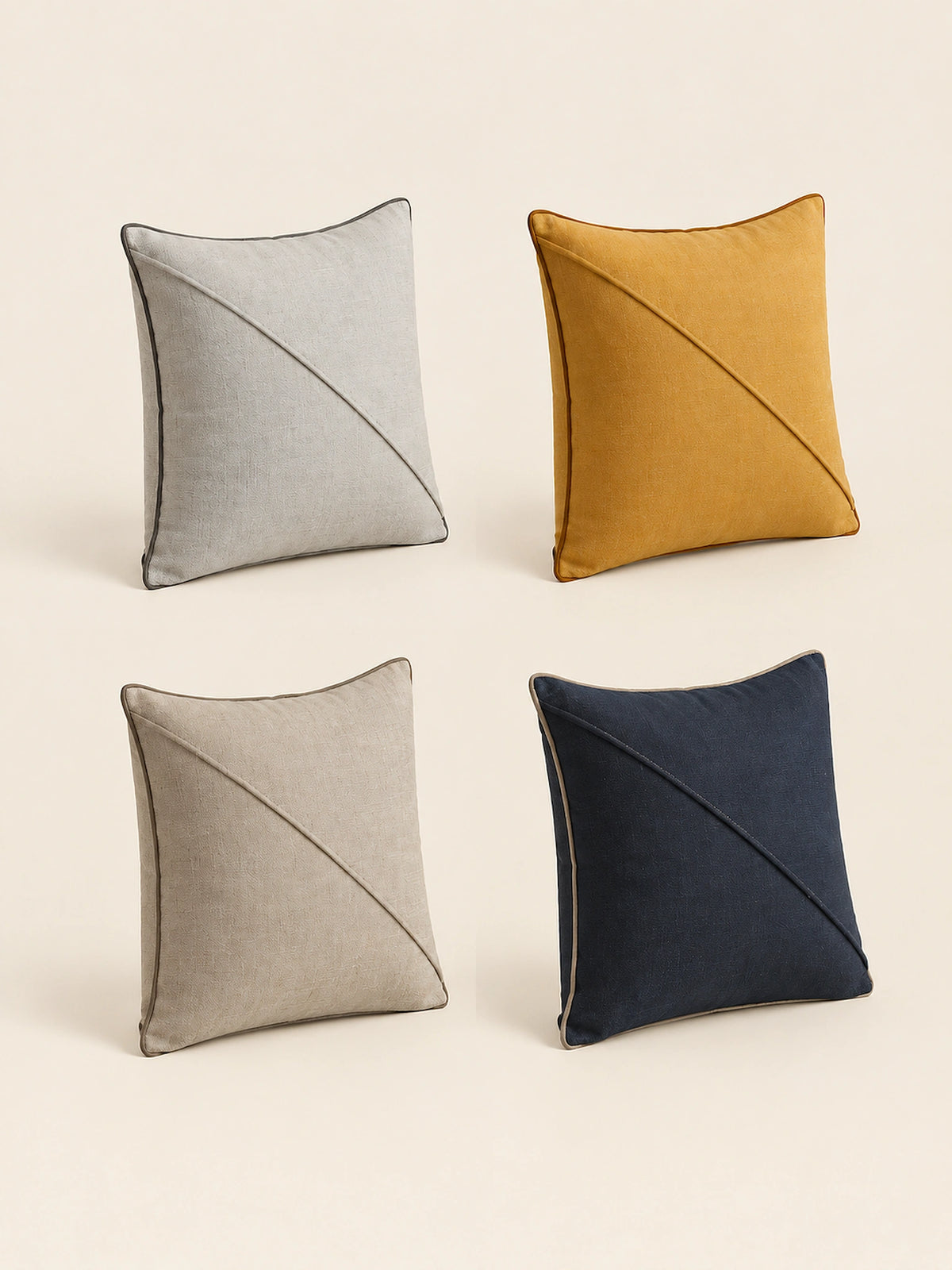 Orvane Fold Cushion Quartet — three-quarter