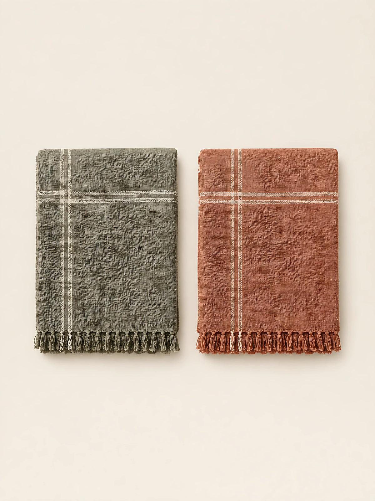 Orvane Line Throw Pair — front