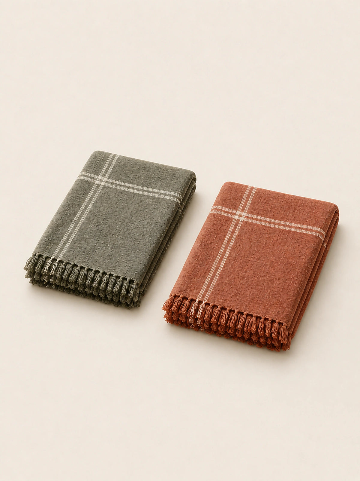Orvane Line Throw Pair — three-quarter