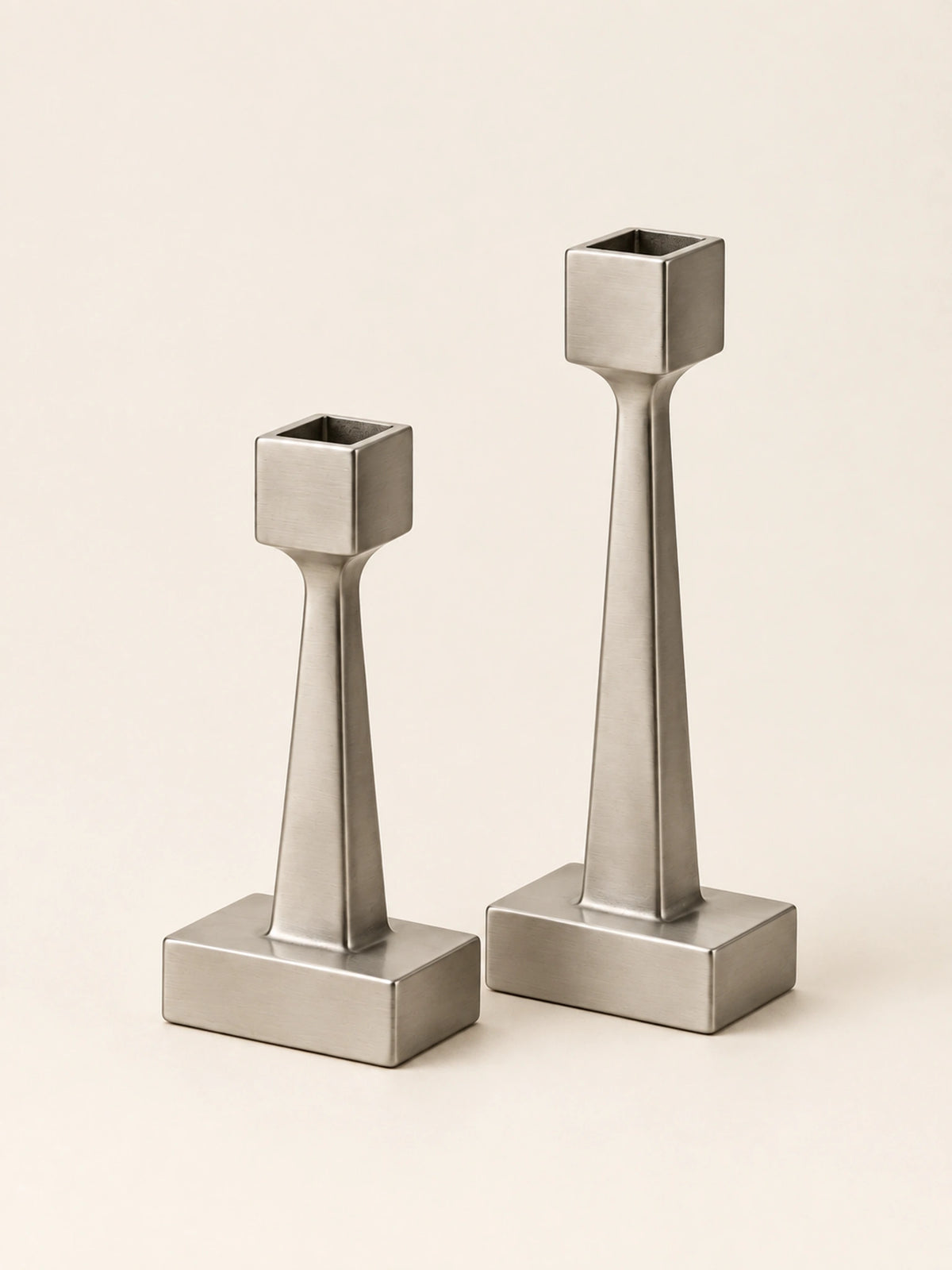 Orvane Step Candleholder Pair — three-quarter