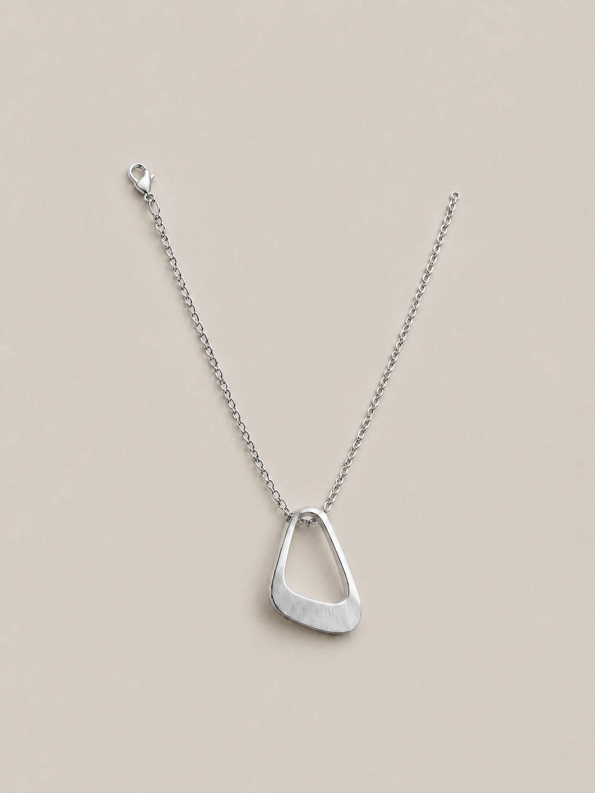 seravel quiet link necklace silver gallery 2