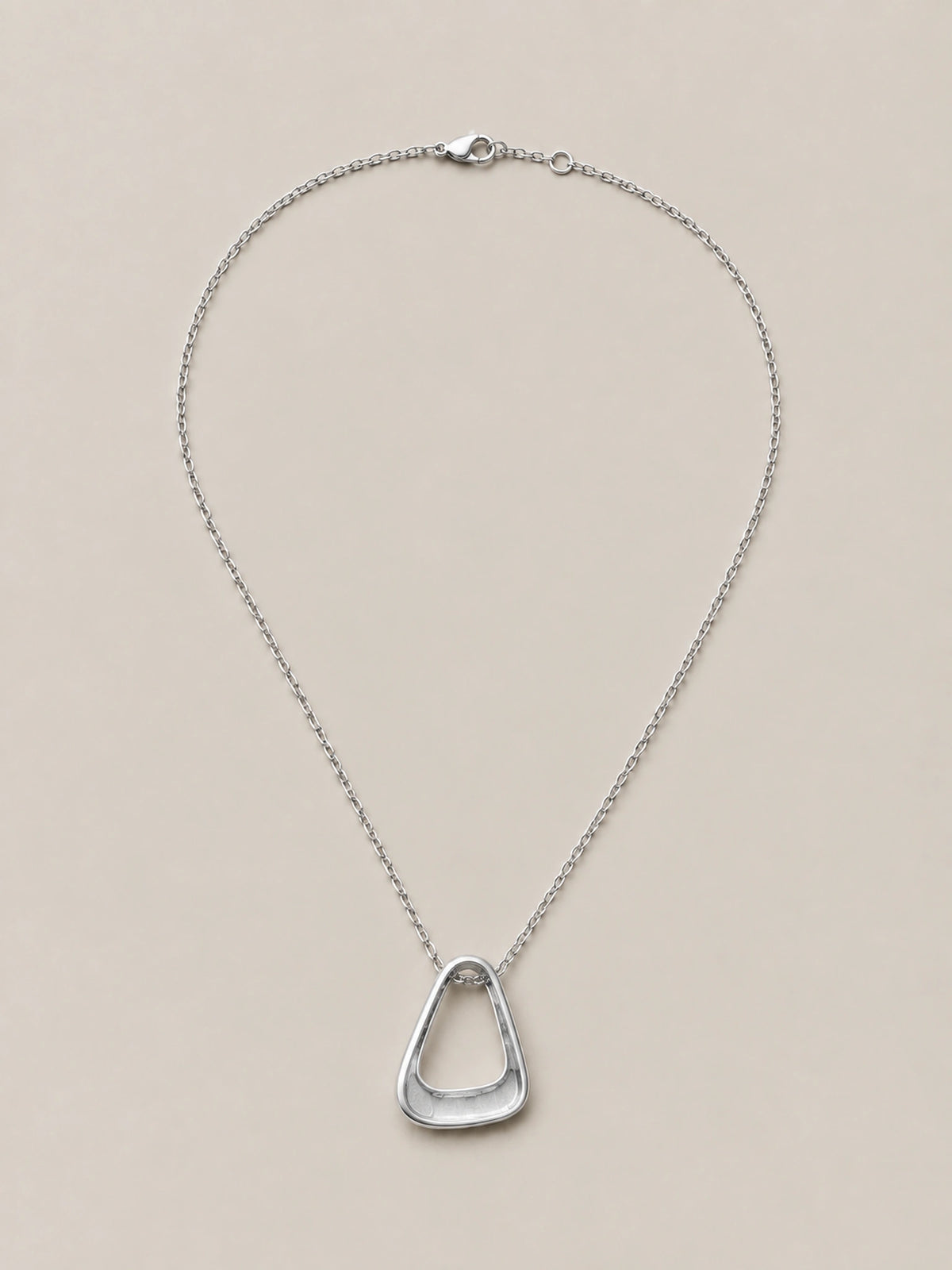 seravel quiet link necklace silver gallery 4